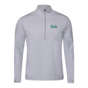 UCLA Soft Jersey Half Zip - Heathered Silver